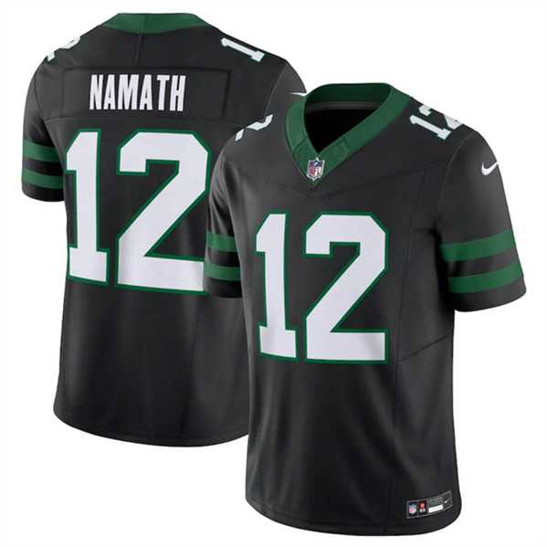 Men & Women & Youth New York Jets #12 Joe Namath Black 2024 F.U.S.E. Vapor Limited Football Stitched Jersey->->NFL Jersey